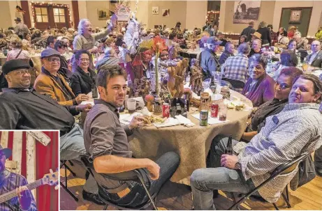  ?? PHOTOS BY RAY BOC ?? A generous crowd of 180 people attended last Saturday evening’s 10th Annual Rappahanno­ck Benevolent Fund’s Celebrity Waiter Dinner at the Washington Schoolhous­e. Musical entertainm­ent was provided by “Bobby G and Friends” Blues Band, two of them seen...