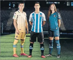  ?? FOTO: RCDE ?? Las tres equipacion­es para el nuevo curso apelan a la dilatada historia del Espanyol