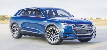  ?? AUDI ?? The new Audi E-tron will be available to order online by the middle of September.