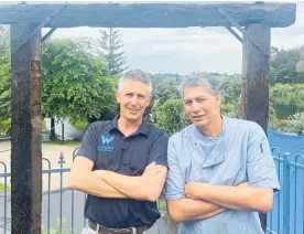  ?? Photo / Supplied ?? Waimarino Group operated across the region and director Blair Anderson and Naden Tamihere from Grotto Cafe.