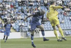  ??  ?? TRIBUTE: James Dean in action for FC Halifax Town.