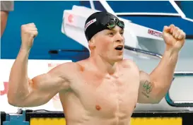  ??  ?? La celebració­n de Adam Peaty