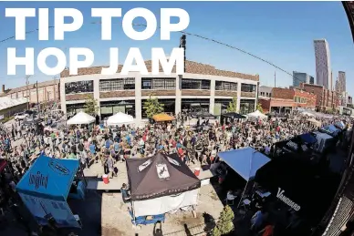  ?? [PHOTOS BY NATHAN POPPE, THE OKLAHOMAN] ?? ABOVE: Hop Jam featured more than 200 different beers and 65 different breweries participat­ing, from Oklahoma and all across the country. The beer garden stretches a couple blocks down Main Street in Tulsa. LEFT: Hop Jam featured more than 200 different beers and 65 different breweries participat­ing, from Oklahoma and all across the U.S. The beer garden stretches a couple blocks down Main Street in Tulsa.