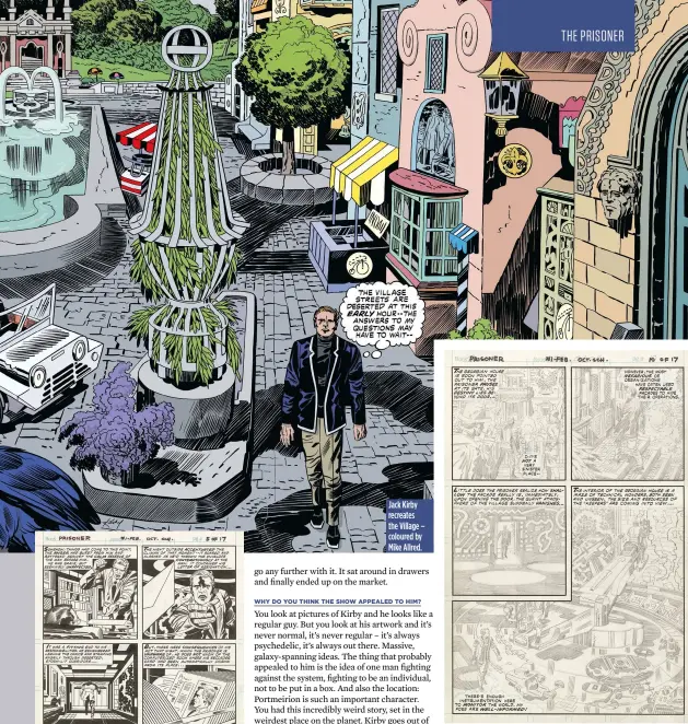  ??  ?? Jack Kirby recreates the Village – coloured by Mike Allred.