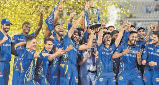  ?? KUNAL PATIL / HT PHOTO ?? Mumbai Indians won a record fourth IPL title after it had seemed MS Dhoni’s CSK would snatch victory at the Rajiv Gandhi Internatio­nal Stadium in Hyderabad.