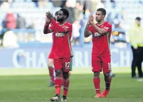  ??  ?? Nathan Dyer and Wayne Routledge may both be about to leave Swansea.