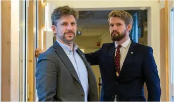  ??  ?? Kommunfull­mäktiges opposition­sråd Simon Waern (S) och kommunalrå­d Daniel Filipsson (M).
