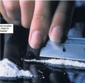  ??  ?? Heroin, left, and cocaine seizures have risen in Greater Manchester