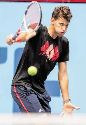  ?? BILD: SN/GEPA PICTURES ?? Dominic Thiem trifft auf den Belgier Ruben Bemelmans.