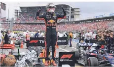  ??  ?? Beim bislang letzten Großen Preis von Deutschlan­d jubelte Max Verstappen.