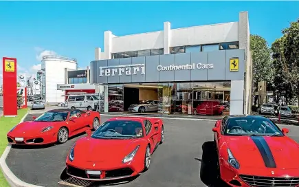  ??  ?? The new Ferrari showroom in Auckland is only the sixth worldwide to be completed to the new factory template.