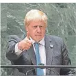  ?? FOTO: MUNOZ ?? Boris Johnson während der 76. UNGeneralv­ersammlung.