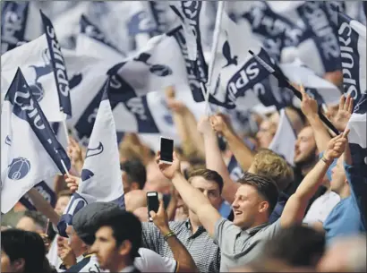  ?? PHOTO: GETTY IMAGES ?? Spurred on: Tottenham fans say they adopted the ‘Yid’ chant as a way of countering hate from rival supporters