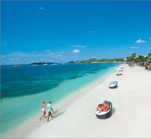  ??  ?? Sandals Negril Beach Resort & Spa would be the perfect spot for a romantic retreat