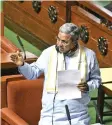  ?? ?? Chief Minister Siddaramai­ah