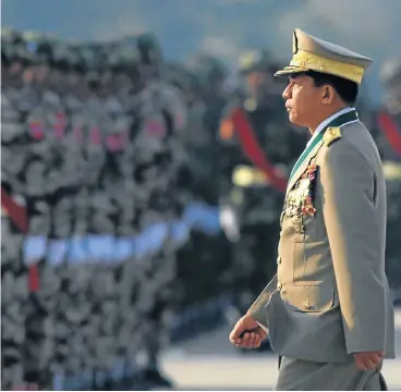  ?? /Reuters ?? Singled out: Military chief Gen Min Aung Hlaing is one of the members of Myanmar’s armed forces who should be prosecuted for their roles in violently expelling about 700,000 Rohingya Muslims, a UN report reads.