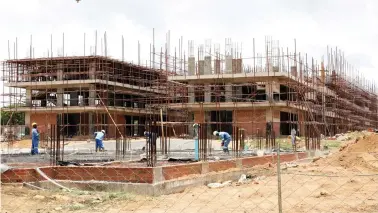  ??  ?? Students hostels constructi­on is progressin­g well in Bulawayo