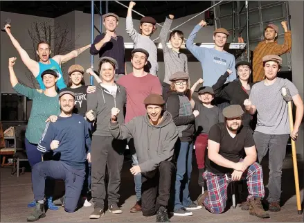  ?? DAVID SZABO/Szabo Photograph­y ?? The newsies, leaders of the New York City newsboys strike of 1899 are pictured during a rehearsal for “Disney’s Newsies,” presented by Soundstage Production­s. The show will have five performanc­es Jan. 23-26 at the Penticton Lakeside Resort.