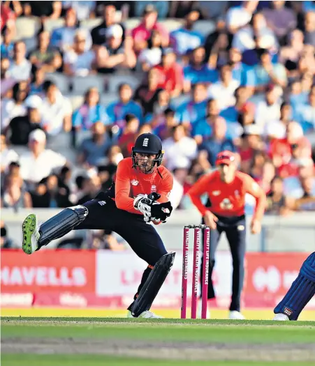  ??  ?? Master blaster: KL Rahul on his way to a sublime century at Old Trafford