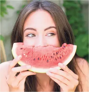  ?? Pictures: GETTY ?? SMILE’S BETTER: Eat watermelon with nuts or cheese to get its full benefits