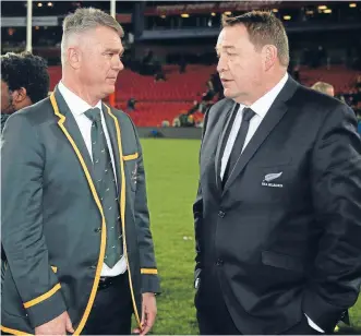  ?? Photo: GETTY IMAGES ?? Heyneke Meyer has long been an admirer of Steve Hansen and his All Blacks team.