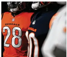  ?? AARON DOSTER / AP ?? The Bengals are keeping their instantly recognizab­le helmets and wanted new uniforms to “match that level of simplicity and timelessne­ss with a sleek, iconic design.”