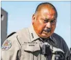  ?? Patrick Connolly ?? Las Vegas Review-journal Hualapai Nation Police Chief Francis Bradley gives a news conference Sunday in Arizona.