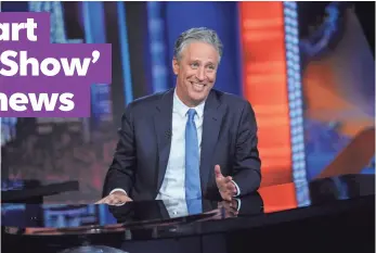  ?? BRAD BARKET ?? Under Jon Stewart, The Daily Show turned from late-night satire to serious cultural commentary.