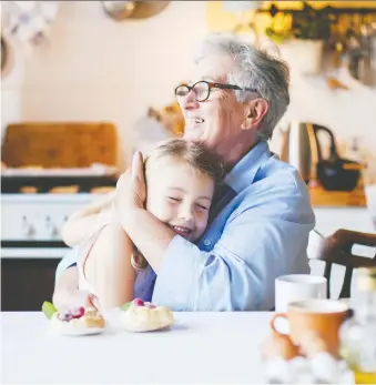  ?? GETTY IMAGES/ISTOCK ?? When a grandparen­t hugs their grandchild, it is beneficial on an emotional and physiologi­cal level, says Tiffany Field, director of the Touch Research Institute at the University of Miami.