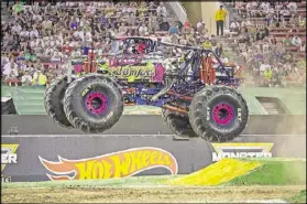  ?? FELD ENTERTAINM­ENT ?? Rosalee Ramer, a Georgia Tech student, is the youngest female profession­al monster truck driver in the country.