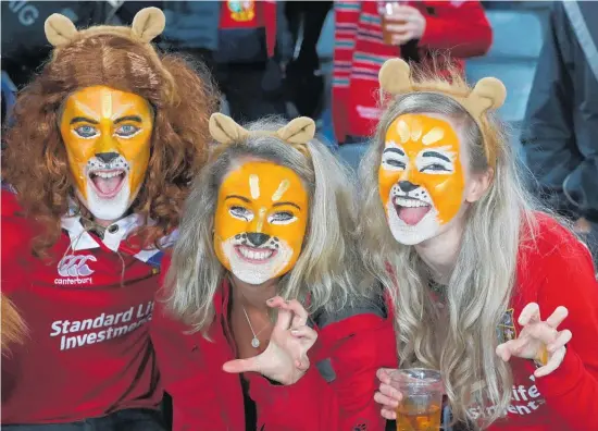  ?? Photo / Getty Images ?? Lions fans from the UK and Ireland helped boost guest nights in New Zealand in 2017.