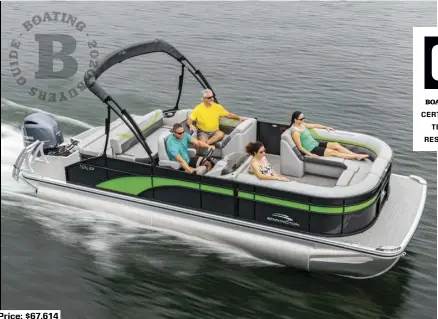  ??  ?? SPECS: LOA: 21'6" BEAM: 8'6" DRAFT: 2'7" DRY WEIGHT: 2,491 lb. SEAT/WEIGHT CAPACITY: 13/1,163 lb. FUEL CAPACITY: 32 gal.
HOW WE TESTED: ENGINE: Yamaha F150 four-stroke DRIVE/PROP: Outboard/Yamaha Reliance 14.5" x 15" stainless steel GEAR RATIO: 2.00:1 FUEL LOAD: 35 gal. CREW WEIGHT: 400 lb.