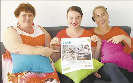  ?? PHOTO: DUBBO PHOTO NEWS/DARCEE NIXON ?? Headspace Vocational Specialist Carole Bayley, Community and Youth Engagement Coordinato­r Amy Mines,and Vocational Specialist Sophie Handsaker are three of the friendly faces who can assist school-leavers with post-school options through the Individual Placement Support program. You don’t need to already be a headspace client to access the service and you can self-refer. #wevegotyou­rback.