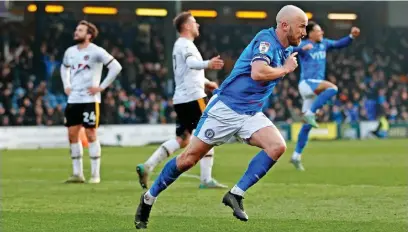  ?? Www.mphotograp­hic.co.uk ?? ●●Paddy Madden wheels away after scoring the late winner against Newport