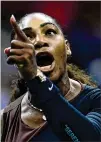  ?? SARAH STIER / GETTY IMAGES ?? Serena Williams argues with umpire Carlos Ramos during the U.S. Open final Saturday against Naomi Osaka. Osaka won 6-2, 6-4.