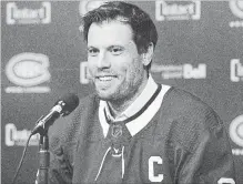  ?? GRAHAM HUGHES THE CANADIAN PRESS ?? Montreal Canadiens defenceman Shea Weber is the 30th captain in team history. He’s not expect to play until December because of injury.