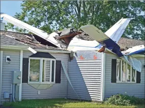  ?? Peter Hvizdak / Hearst Connecticu­t Media ?? No one was injured when a small plane crashed into an occupied house Aug. 17 in Groton.