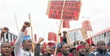  ?? /Greg Roxburgh ?? Pay protest: The recent strike by Eskom workers over wage increases is now the subject of a CCMA dispute lodged by the state power utility.