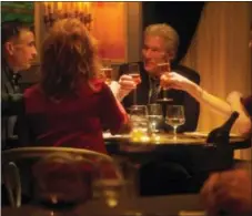  ?? PHOTO BY THE ORCHARD VIA AP ?? This image released by The Orchard shows Steve Coogan, left, Richard Gere, center, and Rebecca Hall, right, in a scene from “The Dinner.”