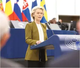  ?? EUROPEAN PARLIAMENT MULTIMEDIA CENTRE ?? European Commission president Ursula von der Leyen. PHOTO: