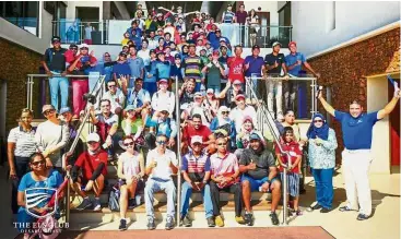  ??  ?? The players, parents and officials after the tournament.