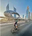  ?? ?? The Sheikh Zayed Road will be a cycling track for Dubai Ride