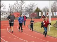  ??  ?? Community members use the track at Boyertown Area Senior High School. The track will be dedicated to the late Jerry Karver, a Boyertown running legend.