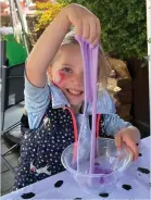  ?? ?? Children enjoyed making slime with Pebbles and Treasures