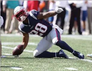  ?? File photo ?? Patriots running back James White (28) will likely be important in the passing game Sunday when a strong Minnesota defense comes to Gillette Stadium for a crucial inter-conference game.