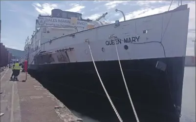  ??  ?? The real TS Queen Mary, which is currently undergoing renovation­s.