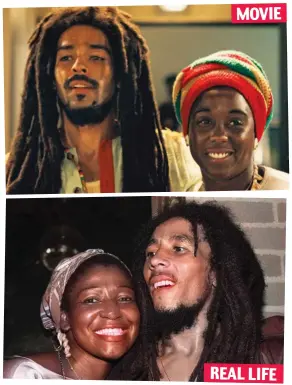  ?? ?? MOVIE
REAL LIFE Doubles: Ben-Adir and Lashana Lynch play Bob and Rita Marley
