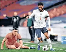  ?? /EFE. ?? La selección de Inglaterra volvió al legendario estadio de Wembley y le pasó por encima a País de Gales.