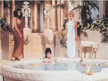  ??  ?? Elizabeth Taylor as ‘Serpent of the Nile’ in the 1963 epic Cleopatra