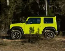  ??  ?? GOING PLACES
Impressive approach and departure angles make the Jimny seriously capable off road.